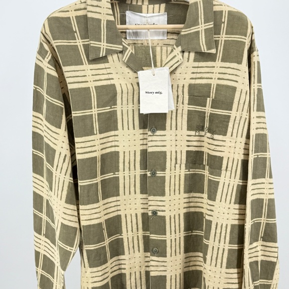Story MFG Resist Check Shirt - Picture 1 of 5